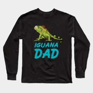 Iguana Dad for Iguana Lovers, Blue Long Sleeve T-Shirt